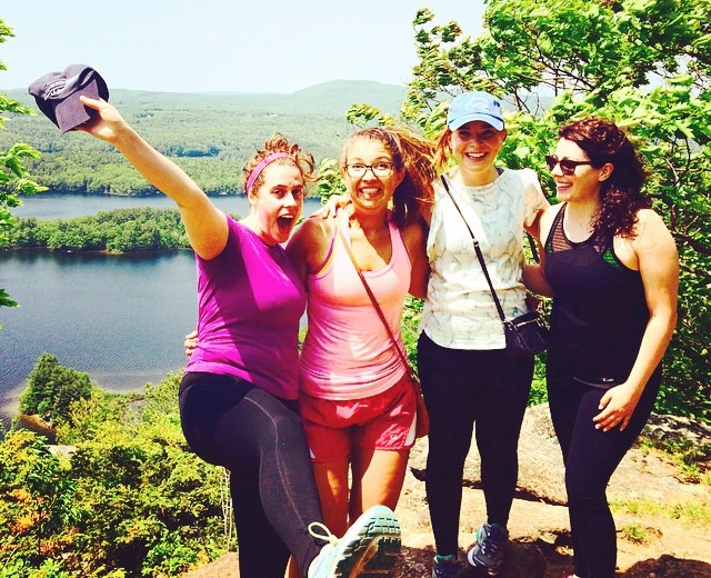 Jamie and I were really exited about our hike up Maiden's Cliff. Zoe and Lauren missed the memo.