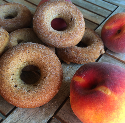 Roasted Peach Donuts